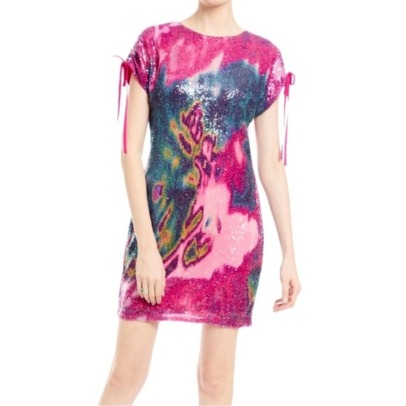 one33 social Dresses & Skirts - One33 Social sequin fushia pink mini skirt